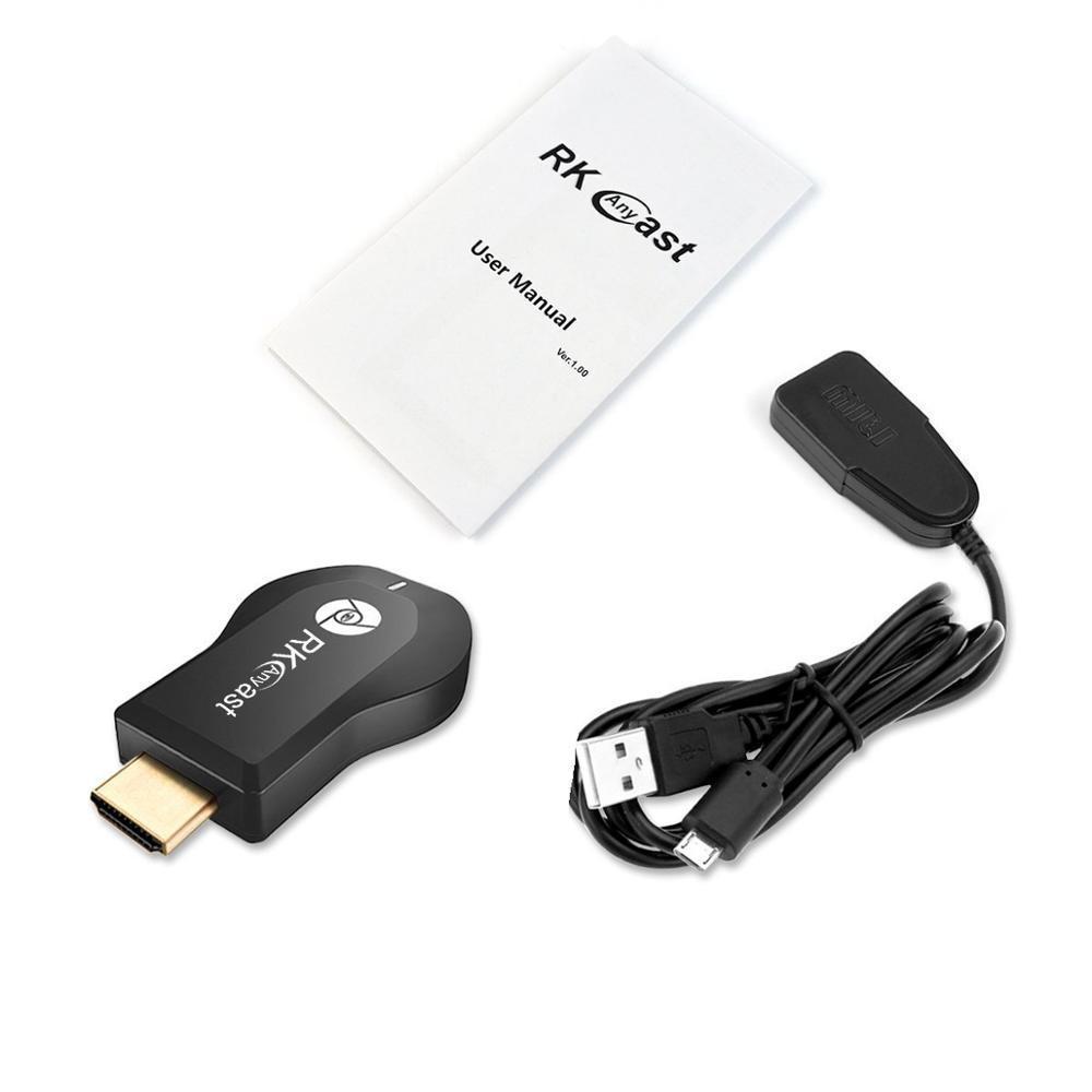 Медіаплеєр смарт ТВ бездротовий HDMI адаптер Медіаплеєр RKcast M9 TV Stick 