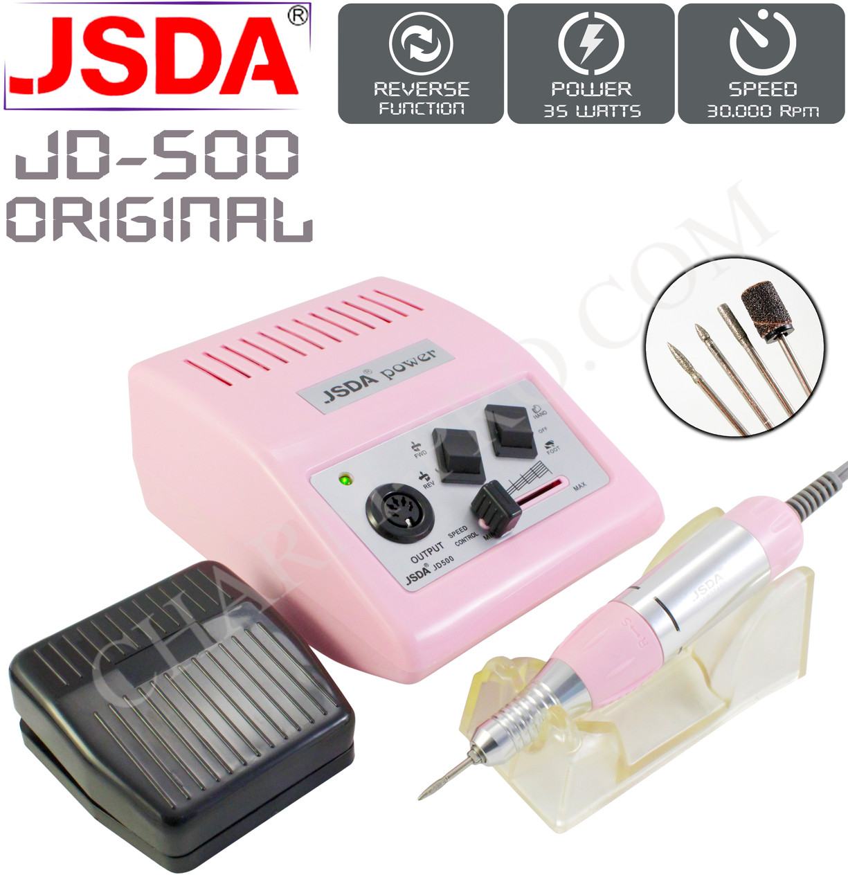 Фрезер для манікюру та педикюру JSDA JD-500 оригінал (35W/30000об.мін.)