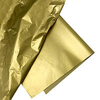Бумага тишью золотая (металлизированная с одной стороны) упаковка 10 листов