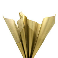 Бумага тишью золотая (металлизированная с одной стороны)