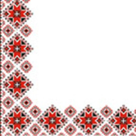 Серветка Марго 33*33 2сл. Вишиванка червона 50шт/уп