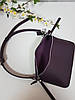 Сумка жіноча поясна "НЕКСТ" натуральна шкіра, баклажан гладка, фото 3