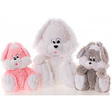 Плюшевий Зайчик сидячий 35 см рожевий, фото 6