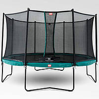 Батут Berg Champion 430 см GREEN, GREY с защитной сеткой Safety Net Comfort