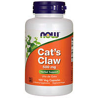 Повышение иммунитета (Кошачий коготь) NOW Cat`s Claw 500 mg 100 veg caps