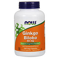 Гинкго билоба NOW Ginkgo Biloba 60 mg 240 caps