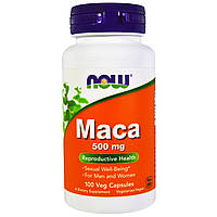 Маку перуанська NOW Maca 500 mg 100 veg caps