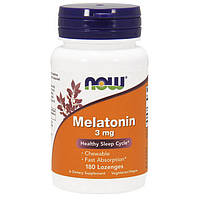 Мелатонін для сну NOW Melatonin 3 mg 180 lozenges