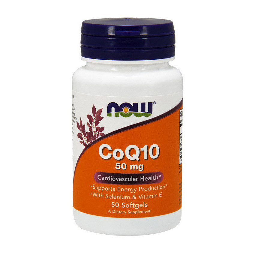 Коензим Q10 NOW CoQ10 50 mg 50 softgels