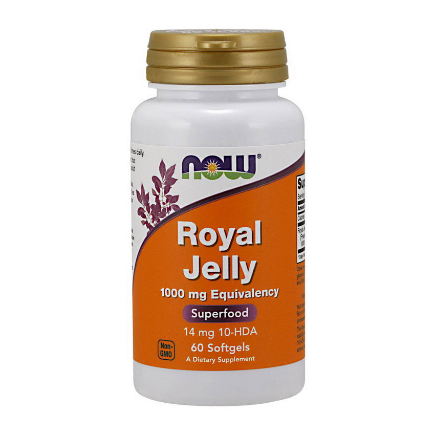 Маточное молочко NOW Royal Jelly 1000 mg Eguivalency 60 softgels - фото 1 - id-p964825704