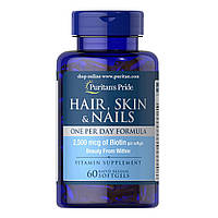 Комплекс для волосся, шкіри та нігтів Puritan's Pride Hair, Skin & Nails One Per Day Formula 60 softgels