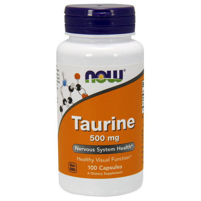 Таурин NOW Taurine 1000 mg Double Strenth 100 veg caps