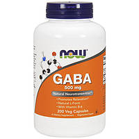 ГАМК гамма-аміномасляна кислота NOW GABA 500 mg 200 veg cap габа