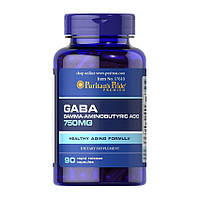 ГАМК-гамма-аміномасляна кислота Puritan's Pride GABA (Gamma Aminobutyric Acid) 750 mg 90 capsules габа