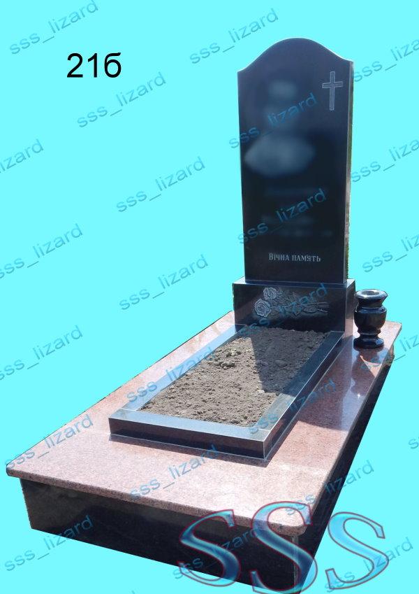 Одинарний пам'ятник із граніту арт.21б, фото 1