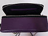 Сумка жіноча "КВАДРО" натуральна шкіра, фіолетова плетінка, фото 4
