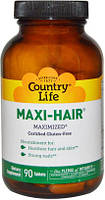 Витамины для волос, кожи и ногтей Country Life, Maxi-Hair 90 таблеток, пластиковая банка. Сделано в США.