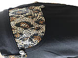 Жіночі чорні штани Guitar jeans леопардова кишеня, фото 9