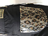 Жіночі чорні штани Guitar jeans леопардова кишеня, фото 6