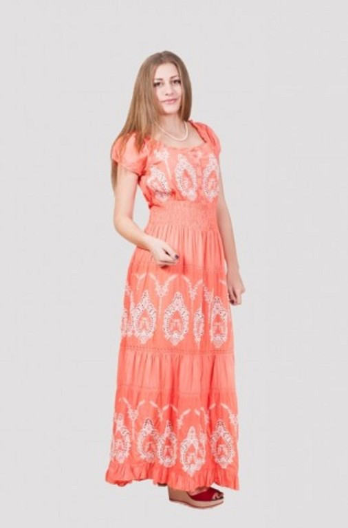 Чудове літнє плаття вільного крою з короткими рукавами матеріал бавовна