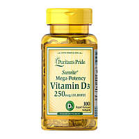 Витамин D3 (холекальциферол) Puritan's Pride Vitamin D3 250 mcg 100 softgels