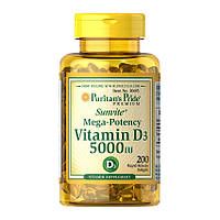 Витамин D3 (холекальциферол) Puritan's Pride Vitamin D3 125 mcg 200 softgels