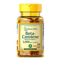 100% бета-каротина (витамин А) Puritan's Pride Beta-Carotene 3,000 mcg 100 softgels