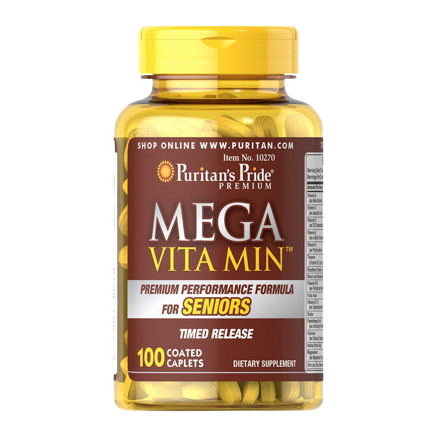 Вітаміни для чоловіків Puritan's Pride Mega Vita Min for Senior 100 caplets