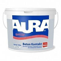 Ґрунтовка адгезійна з кварцовим піском Aura Beton Kontakt, 4 кг