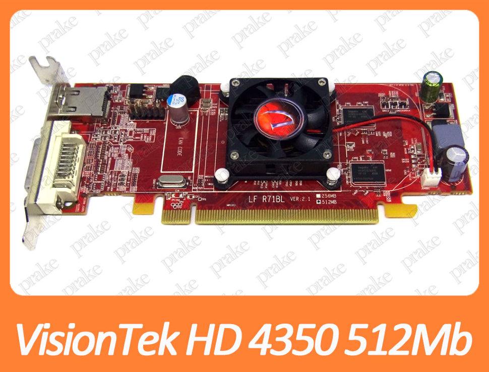 Відеокарта VisionTek HD 4350 512Mb PCI-Ex DDR2 64bit (DVI + HDMI) низькопрофільна