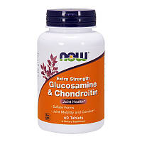Комплекс для суглобів і зв'язок NOW Glucosamine & Chondroitin extra strength 60 tabs