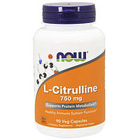 Передтренувальний комплекс NOW L-Citrulline 750 mg 90 veg caps