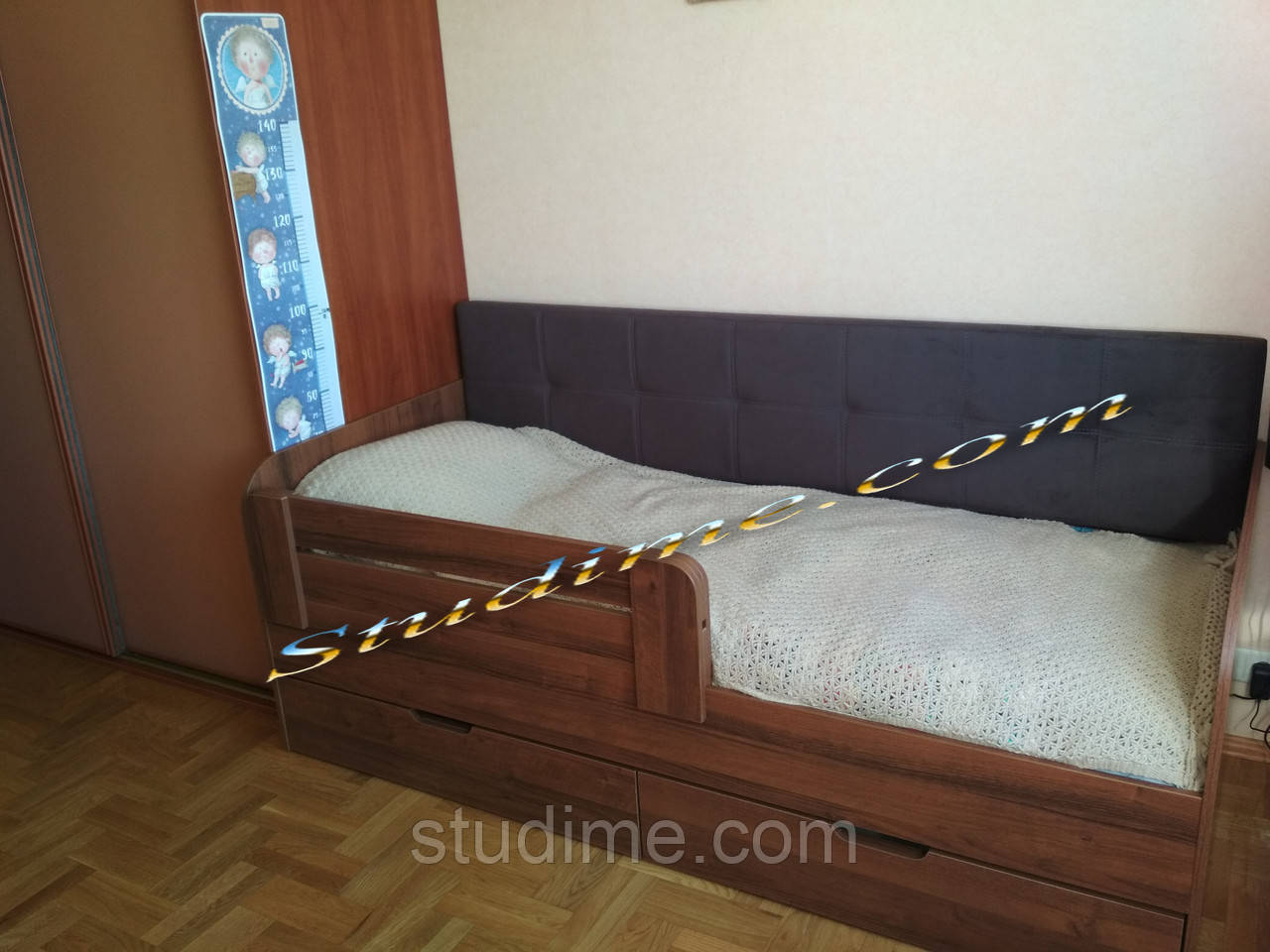 Дитяче затишне ліжко з м'якою спинкою Релакс, 1800 х 800