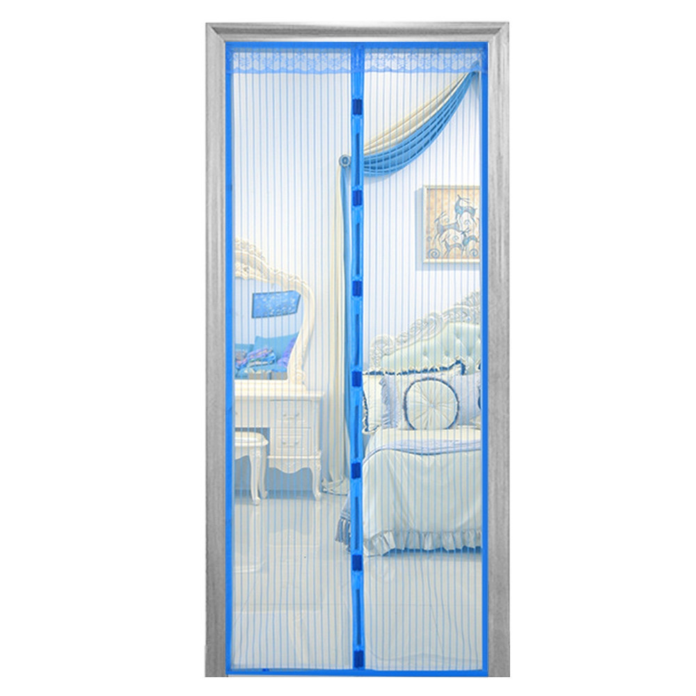 Дверна антимоскітна сітка Magnetic Mesh на магнітах блакитна 210 х 120 см, фото 1