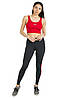 Комплект топ і лосини для спорту (червоний) одяг для йоги та фітнесу з біфлексу. жіночий костюм для спорту, фото 2