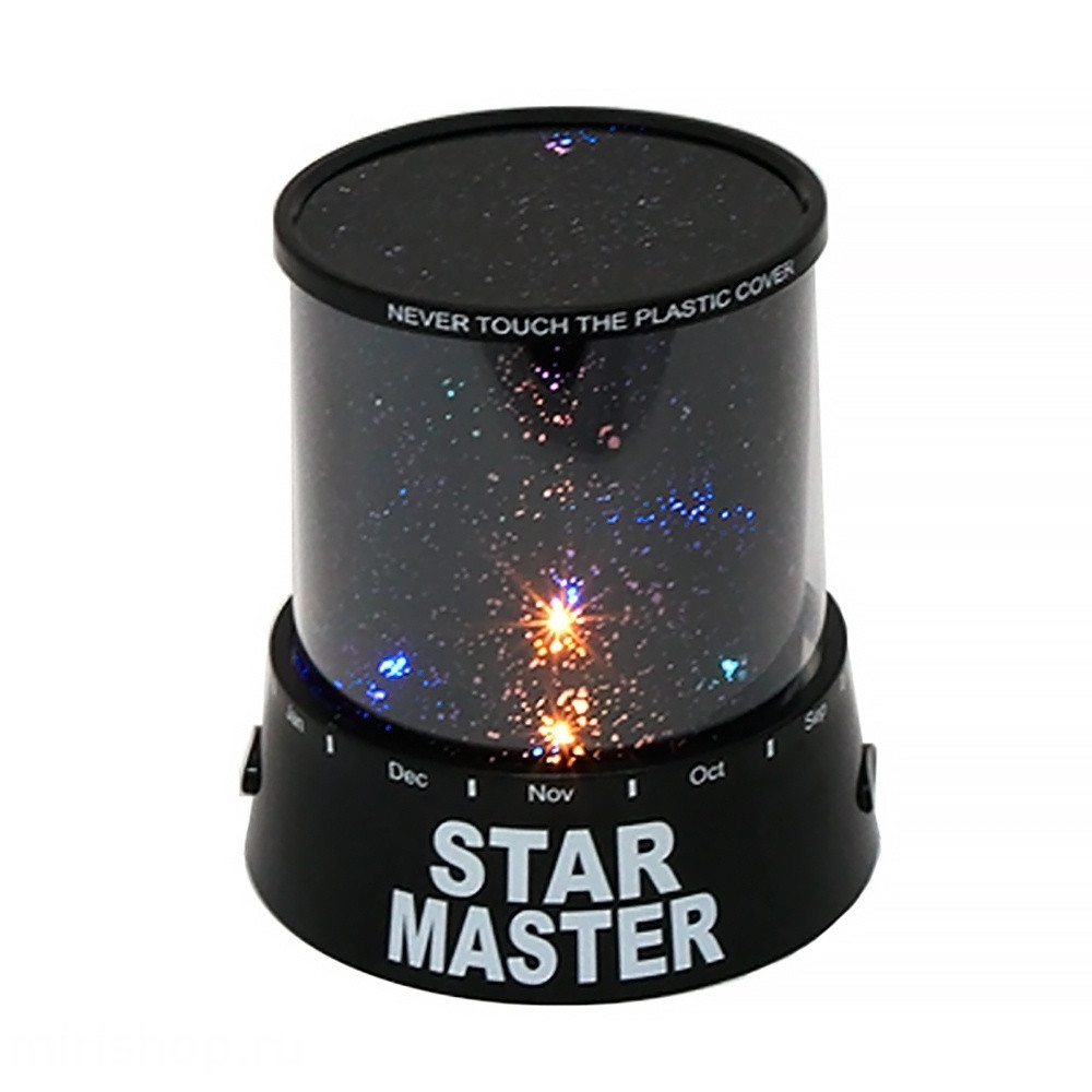 Нічник-проектор зоряного неба RIAS Star Master H28305 з адаптером Black (2_000343)
