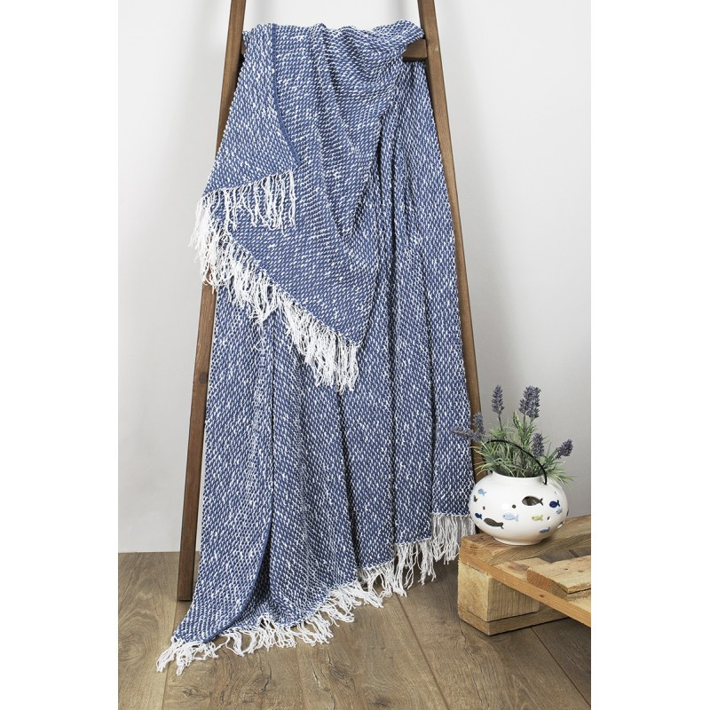 Плед-накидка Barine - Wave indigo синій 140*170, фото 1