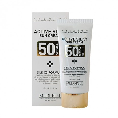 УВЛАЖНЯЮЩИЙ СОЛНЦЕЗАЩИТНЫЙ КРЕМ MEDI-PEEL ACTIVE SILKY SUN CREAM SPF50+ PA+++