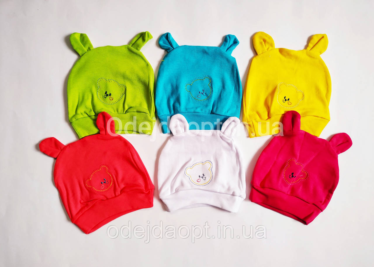 Дитяча літня шапка з вушками 0-6 місяців