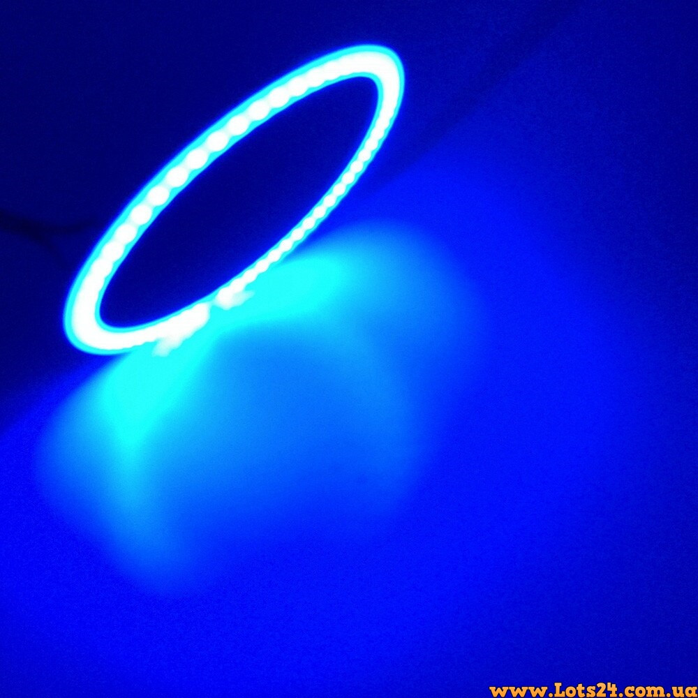 Ангельські очі COB LED 90 мм на фари БМВ ВАЗ Мазда Форд Шевроле Кіа Нісан Опель УАЗ Рено Шкода BMW Сині