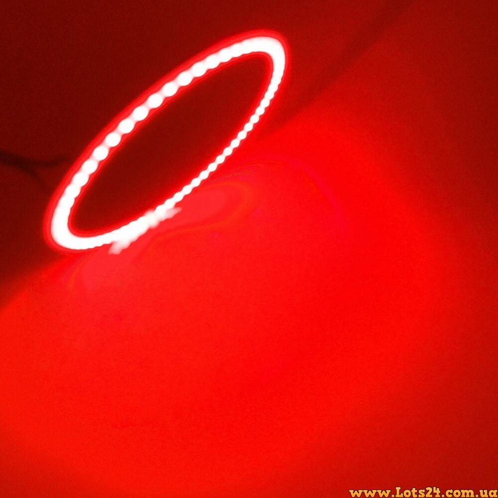 Ангельські очі 90 мм на фари БМВ ВАЗ Мазда Форд Шевроле Кіа Нісан Опель УАЗ Рено Шкода BMW Червоні COB LED, фото 1