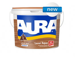 Декоративно-захисний засіб для деревини Aura Lasur Aqua, 9 л