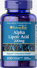 Puritan's pride Alpha Lipoic Acid, альфа ліпоєва кислота 200 mg 100 (капс.)