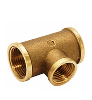 Трійник 3/4" х 1/2" х 3/4" ВВВ латунний