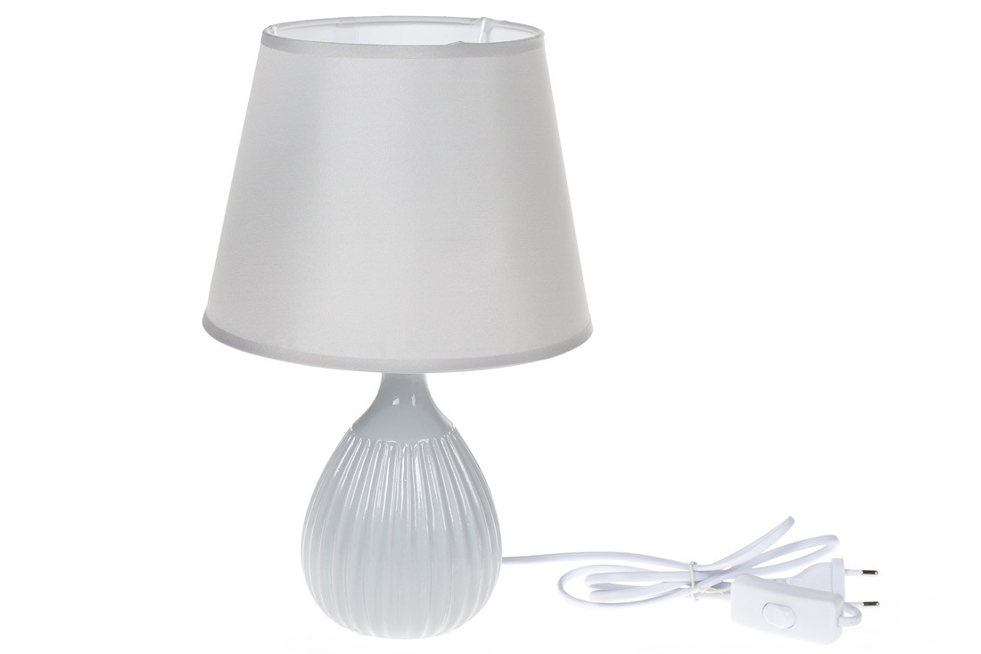 Лампа настільна з абажуром, колір: французька сірий 33 см