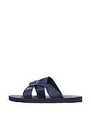 Шльопанці чоловічі сині натуральна шкіра Україна On The Top — розмір 41 (28 см)