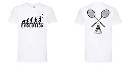 Чоловіча футболка з принтом Бадмінтон "Evolution" Push IT