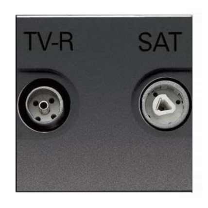 Розетка TV+R+SAT N2251.3 AN антрацит Zenit ABB NIESSEN