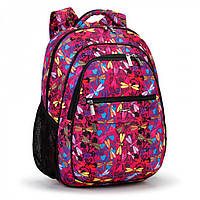Яскравий шкільний рюкзак для дівчинки із Бабками Dolly 533 Малиновий 39х30х21см