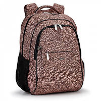 Школьный рюкзак для девочки с оригинальным принтом Dolly 539 Коричневый 39х30х21см